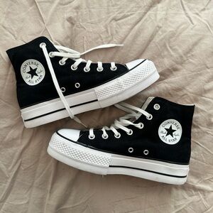 Converse Women's Black and White High-Top Sneakers